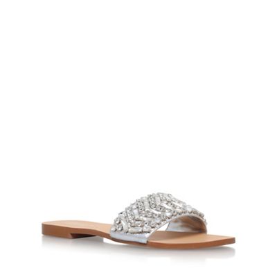 Silver Bling flat sandals